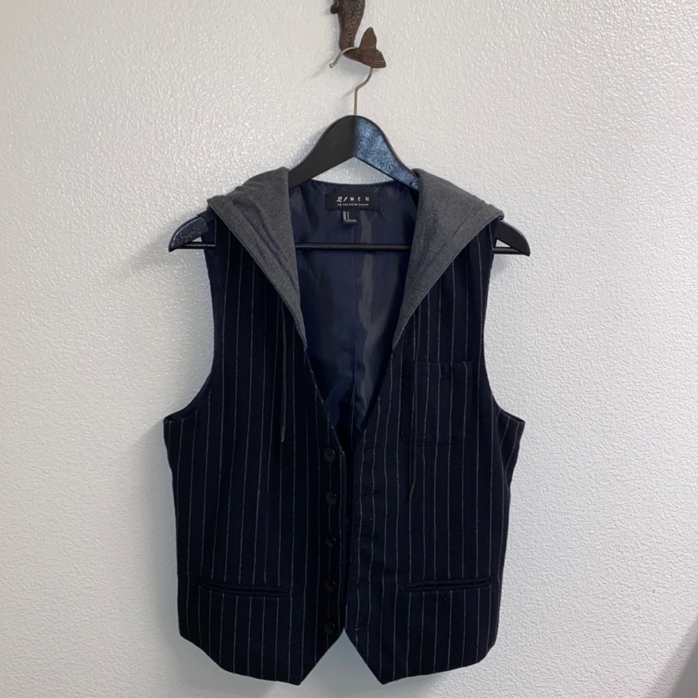 Black vest with a hoodie